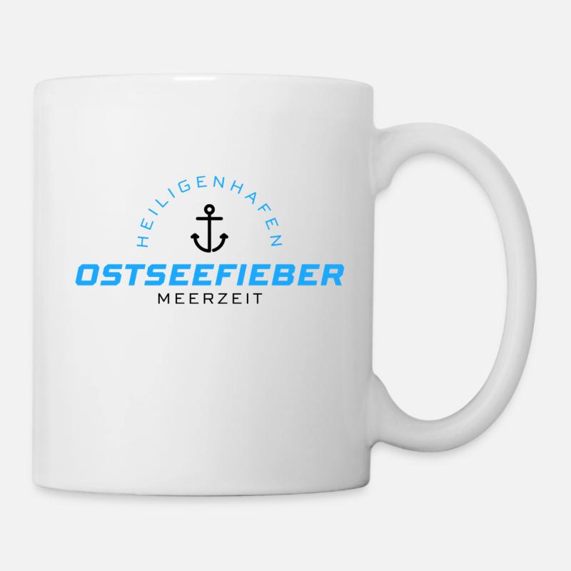 Ostseefieber- Heiligenhafen Schwarz - Tasse - Weiß