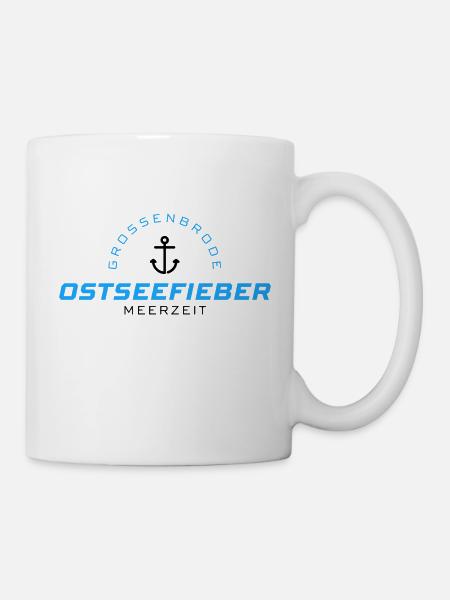 Ostseefieber- Großenbrode Schwarz - Tasse - Weiß