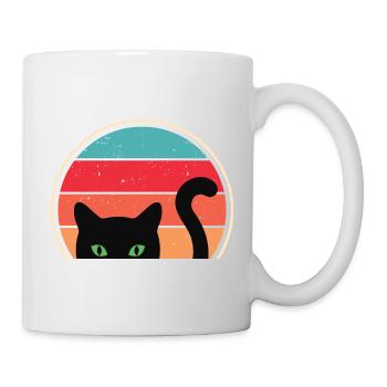 Lustige Katze Blick - Tasse - Weiß - Rechts