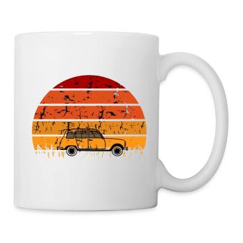 4L SUNSET VINTAGE - Mug blanc - blanc - Droite