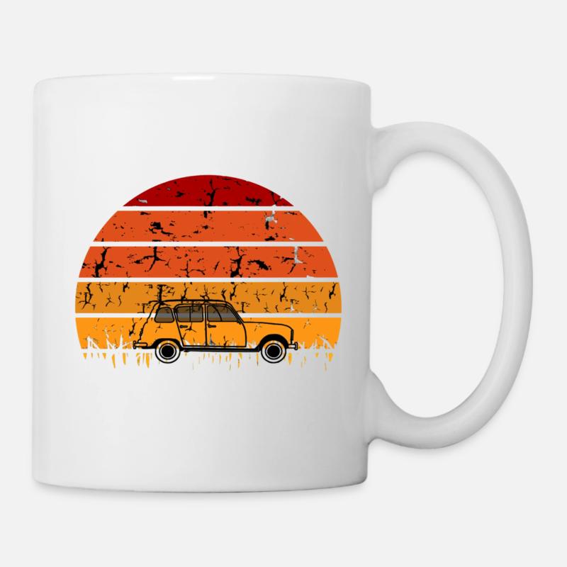 4L SUNSET VINTAGE - Mug blanc - blanc