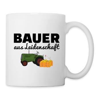 Bauer aus Leidenschaft Traktor Landwirt - Tasse - Weiß - Rechts