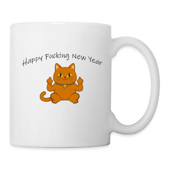 Happy Fucking New Year - Tasse - Weiß - Rechts