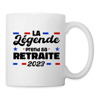 La Légende prend sa retraite 2023 - Mug blanc - blanc - Droite