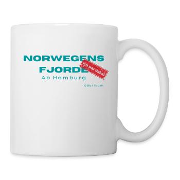 Norwegens Fjorde - feiere Deine Reise! - Tasse - Weiß - Rechts