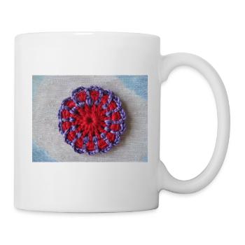 A mandala crocheted from yarn - by Lillrose - Mug - white - Right