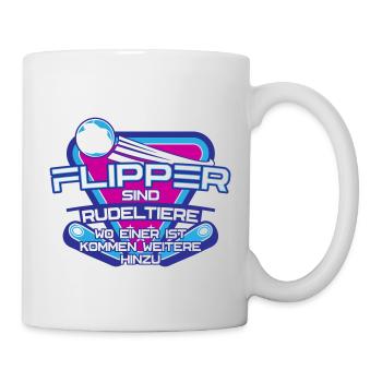 Flipper sind Rudeltiere Pinball | Farben änderbar - Tasse - Weiß - Rechts