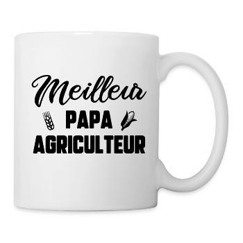 Meilleur papa agriculteur - Mug blanc - blanc - Droite
