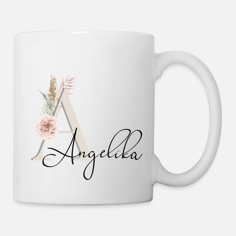 Angelika! Name Boho - Tasse - Weiß