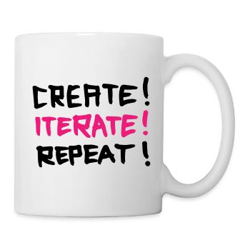 Create Iterate Repeat - Tasse - Weiß - Rechts