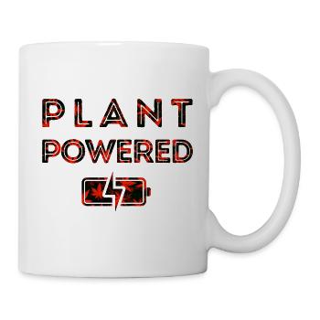 Plant Powered - rot - Tasse - Weiß - Rechts