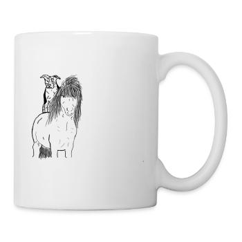 Horse and dog - Mug - white - Right