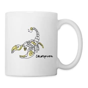 Sternzeichen Skorpion - Tasse - Weiß - Rechts