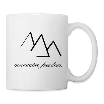 Gebirge. Freiheit. - Tasse - Weiß - Rechts