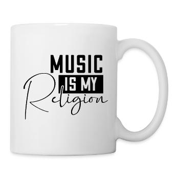 Music Is My Religion - Tasse - Weiß - Rechts