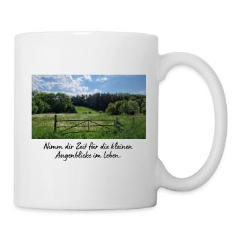 Prenez le temps pour les petits moments de la vie - Mug blanc - blanc - Droite