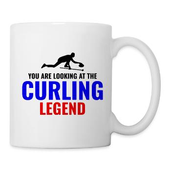 Curling Legend Winter Ice Sport Curler Drôle - Mug blanc - blanc - Droite