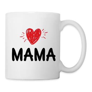 Cœur de maman - Mug blanc - blanc - Droite