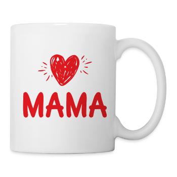 Cœur de maman - Mug blanc - blanc - Droite