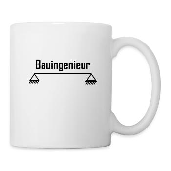 Bauingenieur und Einfeldträger - Tasse - Weiß - Rechts