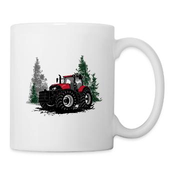Traktor - Schlepper - Landwirt - Bauer - Tasse - Weiß - Rechts