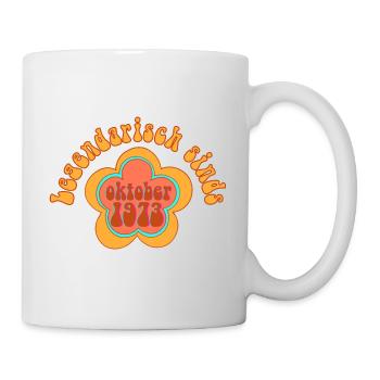 Legendär Seit Oktober 1973 Geboren Geburtstag - Tasse - Weiß - Rechts