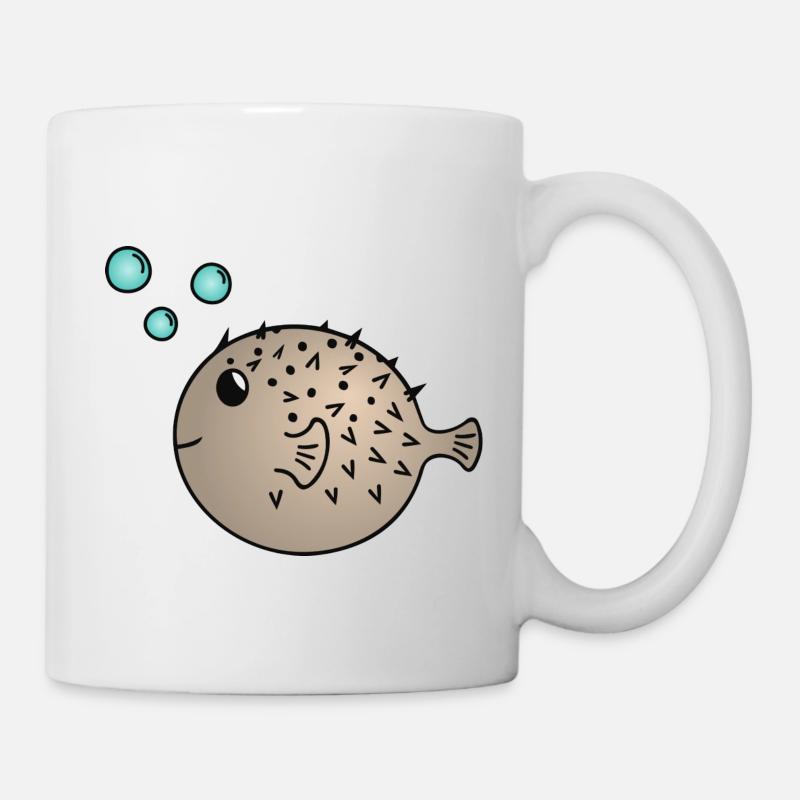 Kugelfisch - Tasse - Weiß
