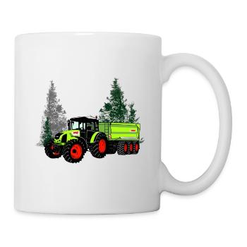 Traktor - Schlepper - Landwirt - Bauer - Tasse - Weiß - Rechts