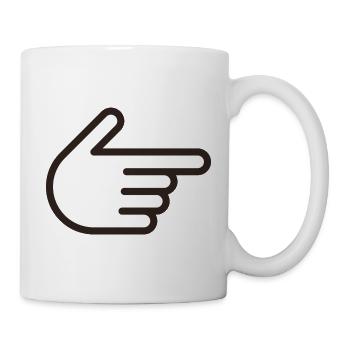 Daumen hoch - Tasse - Weiß - Rechts