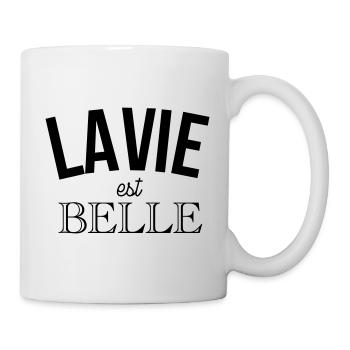 La vie est belle - Mug blanc - blanc - Droite