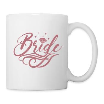 Braut passende Verlobung Brautdusche Hochzeit - Tasse - Weiß - Rechts