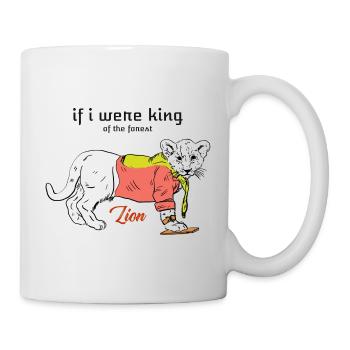 I Like Lions Art Work Design - Tasse - Weiß - Rechts