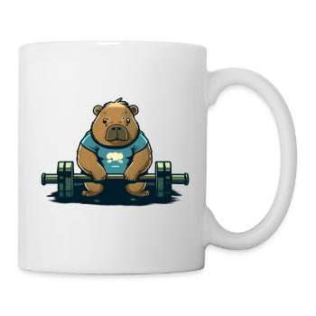 Capybara Bodybuilder - Tasse - Weiß - Rechts