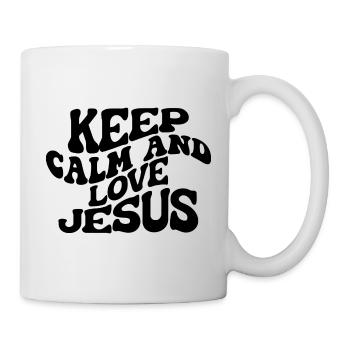 Keep Calm And Love Jesus - Mug - white - Right