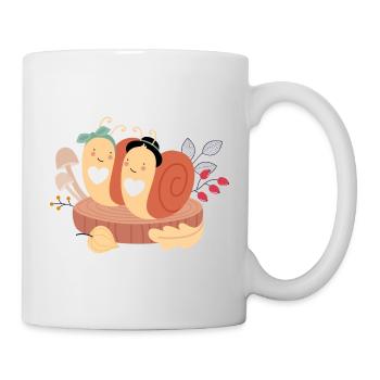 Promenade d’escargot - Mug blanc - blanc - Droite