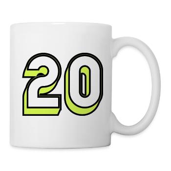 20,20 JAHRE,20-JÄHRIGES JUBILÄUM,20-JÄHRIGES JUBILÄUM - Tasse - Weiß - Rechts