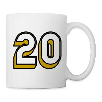 20,20 JAHRE,20-JÄHRIGES JUBILÄUM,20-JÄHRIGES JUBILÄUM - Tasse - Weiß - Rechts