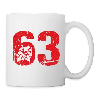 63 Motorrad Vintage Biker - Tasse - Weiß - Rechts
