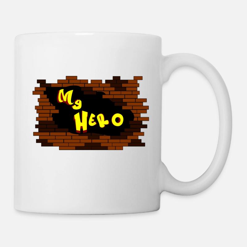 MON HÉROS graffiti - Mug blanc - blanc