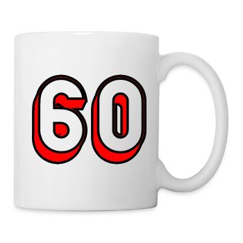 60 YEARS. 60TH ANNIVERSARY. BIRTHDAY 60 YEARS. 60 - Mug - white - Right