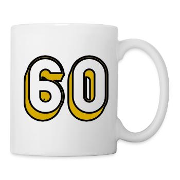 60 YEARS. 60TH ANNIVERSARY. BIRTHDAY 60 YEARS. 60 - Mug - white - Right
