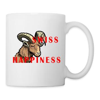 Steinbock Swiss Happiness - Tasse - Weiß - Rechts