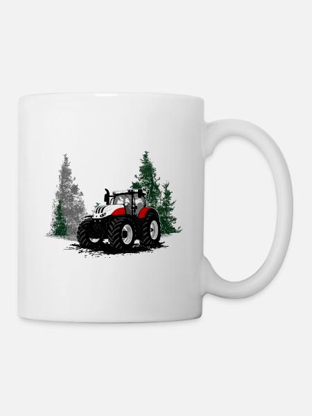 Traktor - Schlepper - Landwirt - Bauer - Tasse - Weiß