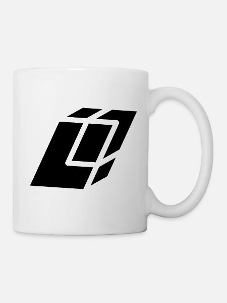 Abstract L-Brief - Tasse - Weiß