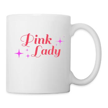 Pink Lady mit pinken Sternen - Tasse - Weiß - Rechts