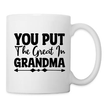 Tu mets le grand dans grand-mère - Mug blanc - blanc - Droite