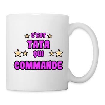 C'est tata qui commande - Mug blanc - blanc - Droite
