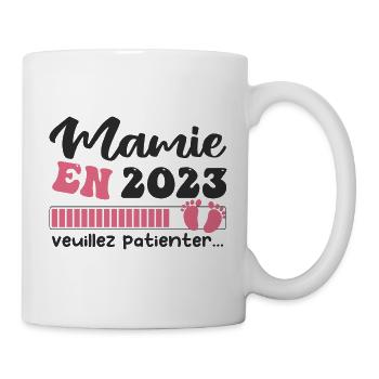 Mamie en 2023 | Cadeau future mamie 2023 Cadeau - Mug blanc - blanc - Droite
