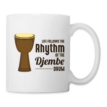 Djembe-Spieler Schlagzeuger Musik Schlagzeuger Musiker - Tasse - Weiß - Rechts