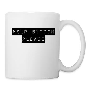 T-Shirt "Help Button please" - Tasse - Weiß - Rechts